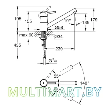 Смеситель Grohe Concetto (32659001) картинка 2